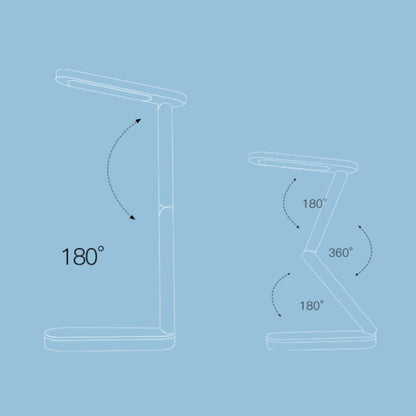 YAGE T125 LED Desk Lamp USB Foldable Reading Eye Light, Porcelain White, Blue White, Pink White