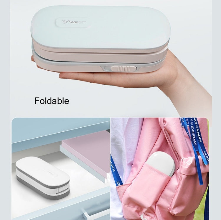 YAGE T125 LED Desk Lamp USB Foldable Reading Eye Light, Porcelain White, Blue White, Pink White