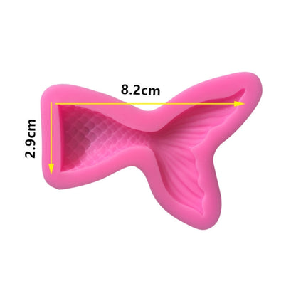 Mini-Meerjungfrauenschwanz-Flüssigsilikonform, Fondant-Backform, Klein (Rosa) 15–95, Groß (Rosa) 15–94, Klein (Grau) 15–95, Groß (Grau) 15–94