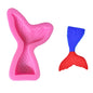 Mini-Meerjungfrauenschwanz-Flüssigsilikonform, Fondant-Backform, Klein (Rosa) 15–95, Groß (Rosa) 15–94, Klein (Grau) 15–95, Groß (Grau) 15–94
