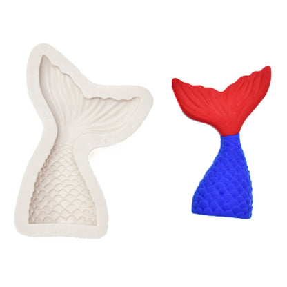 Mini-Meerjungfrauenschwanz-Flüssigsilikonform, Fondant-Backform, Klein (Rosa) 15–95, Groß (Rosa) 15–94, Klein (Grau) 15–95, Groß (Grau) 15–94