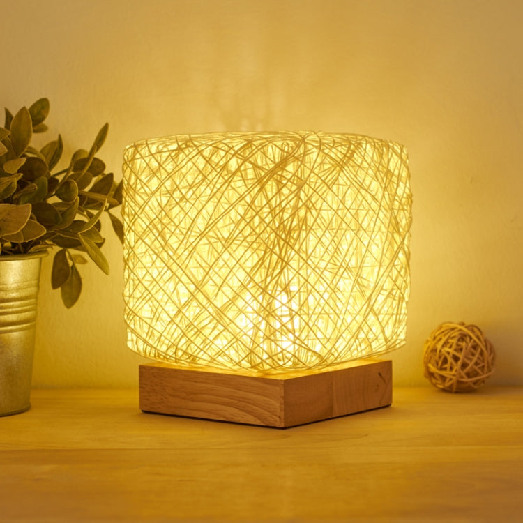 USB-Quadrat-Tischlampe Sepak Takraw, dekoratives Nachttischlicht für Schlafzimmer, Spezifikation:, Knopfschalter + Sockel, Dimmschalter + Sockel