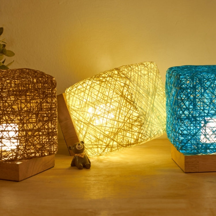 USB-Quadrat-Tischlampe Sepak Takraw, dekoratives Nachttischlicht für Schlafzimmer, Spezifikation:, Knopfschalter + Sockel, Dimmschalter + Sockel