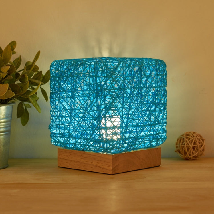 USB-Quadrat-Tischlampe Sepak Takraw, dekoratives Nachttischlicht für Schlafzimmer, Spezifikation:, Knopfschalter + Sockel, Dimmschalter + Sockel
