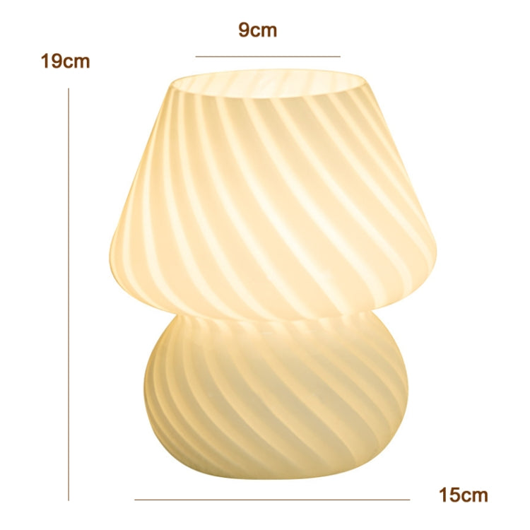 PJ-104 5W Pilzglas-Tischlampe für Schlafzimmer, Nachttisch, Dekoration, CN-Stecker, Spezifikation:, monochromes warmes Licht, kleine Elfen-Glühbirne, Fernbedienung + kleine Elfen-Glühbirne