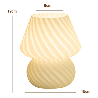 PJ-104 5W Pilzglas-Tischlampe für Schlafzimmer, Nachttisch, Dekoration, CN-Stecker, Spezifikation:, monochromes warmes Licht, kleine Elfen-Glühbirne, Fernbedienung + kleine Elfen-Glühbirne