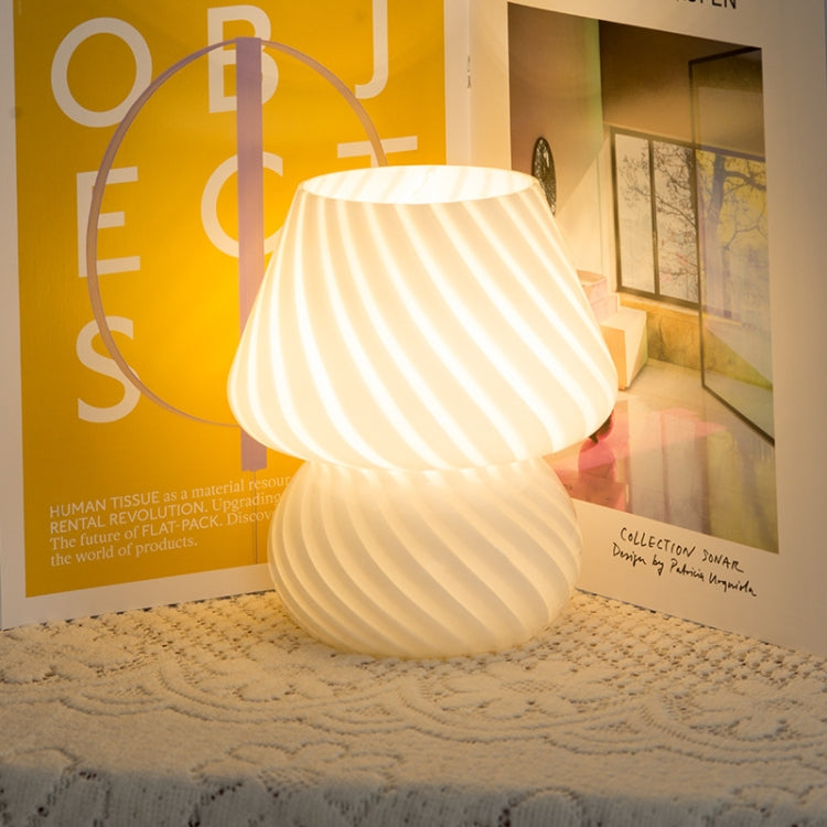 PJ-104 5W Pilzglas-Tischlampe für Schlafzimmer, Nachttisch, Dekoration, CN-Stecker, Spezifikation:, monochromes warmes Licht, kleine Elfen-Glühbirne, Fernbedienung + kleine Elfen-Glühbirne
