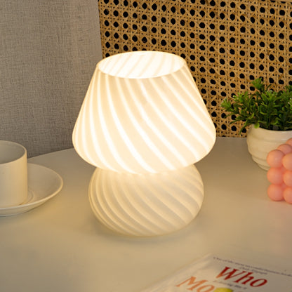PJ-104 5W Pilzglas-Tischlampe für Schlafzimmer, Nachttisch, Dekoration, CN-Stecker, Spezifikation:, monochromes warmes Licht, kleine Elfen-Glühbirne, Fernbedienung + kleine Elfen-Glühbirne