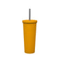 700ml Large Capacity Double Stainless Steel Straw Cup Vacuum Outdoor 304 Insulation Cup Car Water Cup, Khaki, Cinnabar Orange, Lilac Purple, Pink, Glazed Green, Moss Green, Dark Gray, Indigo, Ink Black, Gray Green, Light Pink, Green White, Lake Blue