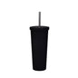 700ml Large Capacity Double Stainless Steel Straw Cup Vacuum Outdoor 304 Insulation Cup Car Water Cup, Khaki, Cinnabar Orange, Lilac Purple, Pink, Glazed Green, Moss Green, Dark Gray, Indigo, Ink Black, Gray Green, Light Pink, Green White, Lake Blue