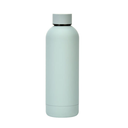 Stainless Steel Outdoor Matte Water Bottle Portable Sports Water Cup Rubber Paint Insulation Cup, Moss Green, Light Pink, Smoky Pink, Cinnabar Orange, Green White, Khaki, Ink Black, Lake Blue, Gray Green, Lilac Purple, Indigo, Gray
