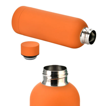 Stainless Steel Outdoor Matte Water Bottle Portable Sports Water Cup Rubber Paint Insulation Cup, Moss Green, Light Pink, Smoky Pink, Cinnabar Orange, Green White, Khaki, Ink Black, Lake Blue, Gray Green, Lilac Purple, Indigo, Gray