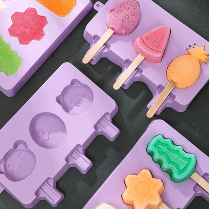 Hausgemachte Kinder süße Silikon Cartoon Popsicle Eisform, große Frucht
