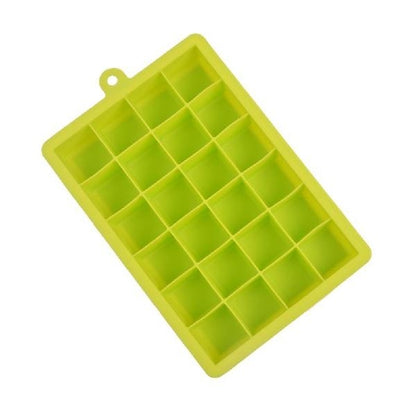 24 Grids Silicone Ice Cube Tray Molds Square Shape Ice Cube Maker Fruit Popsicle Ice Cream Mold, 24-Grid(Dark blue), 24-Grid(Grass green), 24-Grid(Rose red)