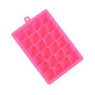 24 Grids Silicone Ice Cube Tray Molds Square Shape Ice Cube Maker Fruit Popsicle Ice Cream Mold, 24-Grid(Dark blue), 24-Grid(Grass green), 24-Grid(Rose red)