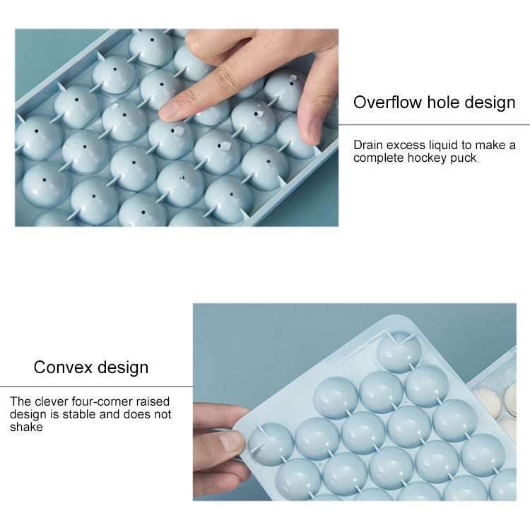 Creative Home Refrigerator Ice Box Ice Lattice Spherical Ice Cube Mould, Spherical(White)