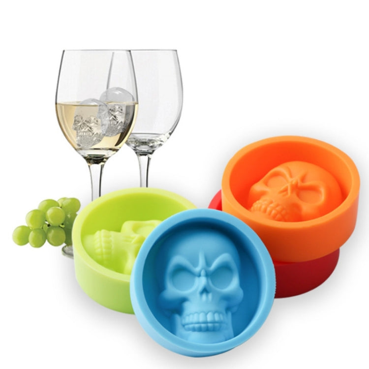Küchen-Eisbox, lebensmittelechtes Silikon, Totenkopf-Eisgitter, kreative Whisky-Eiskugel-Eisform, Katzenpfotenform (rot), Totenkopfform (blau), Totenkopfform (grün), Totenkopfform (orange)