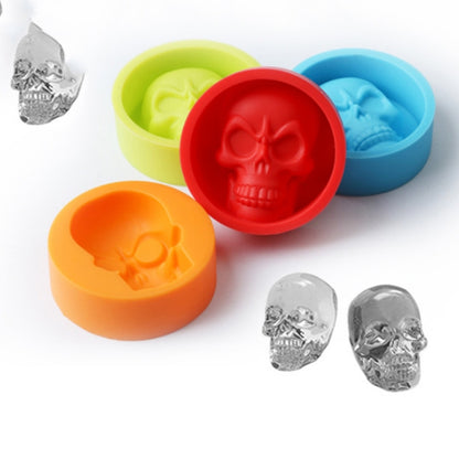 Küchen-Eisbox, lebensmittelechtes Silikon, Totenkopf-Eisgitter, kreative Whisky-Eiskugel-Eisform, Katzenpfotenform (rot), Totenkopfform (blau), Totenkopfform (grün), Totenkopfform (orange)