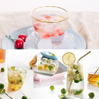 Kreative 24-Gitter-Silikon-Eiswürfelschale für Zuhause, große Eiswürfelform, Eisbox mit Deckel, Hellrosa, Himmelblau, Mintgrün