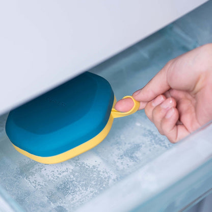 DIY Kreative sechseckige Eiswürfelform-Aufbewahrungsbox. DIY Selbstgemachte Eiswürfelschale, sechseckig (weiß), sechseckig (rot blau).
