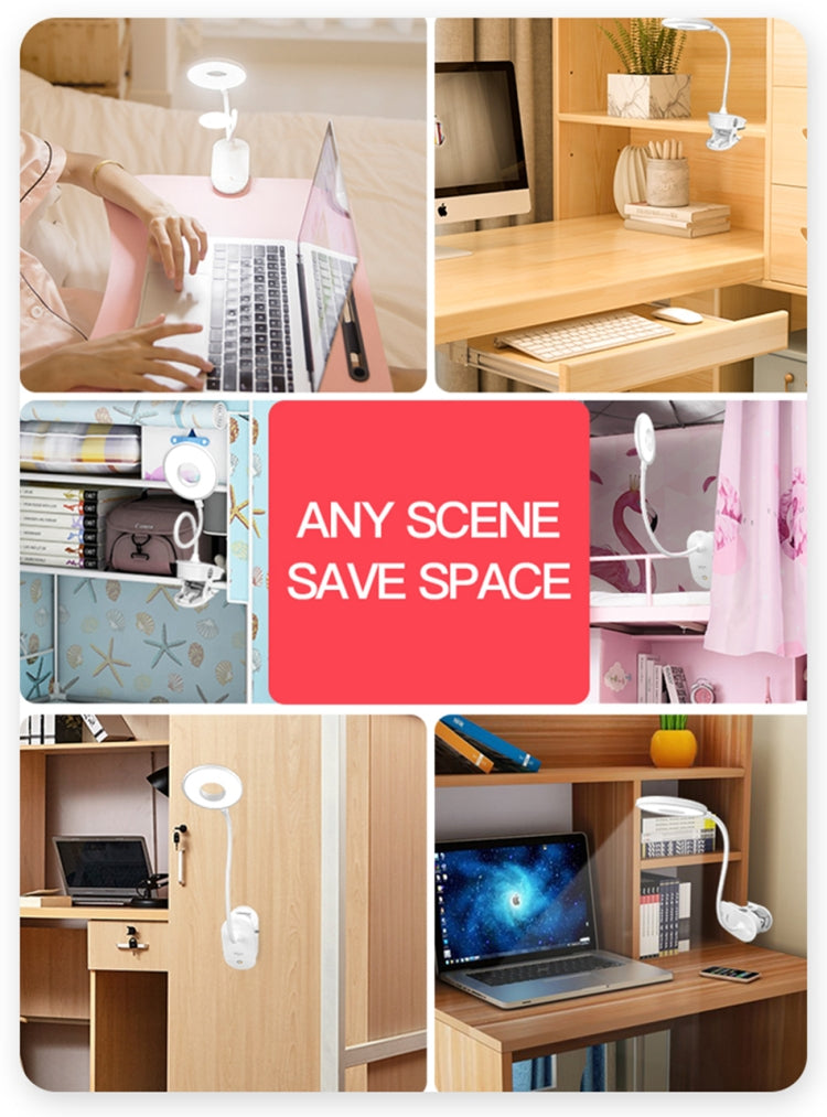 YAGE YG-8102 2W 18LEDs Touch-Schalter 3-Stufen-Dimm-Clip Schreibtischlampe Augenschutz LED-Licht