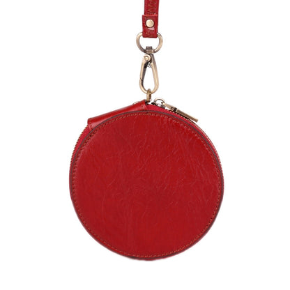 K058 Retro Cute Round Coin Storage Bag Casual Clutch