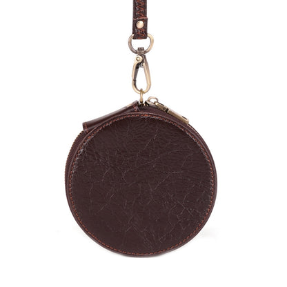 K058 Retro Cute Round Coin Storage Bag Casual Clutch