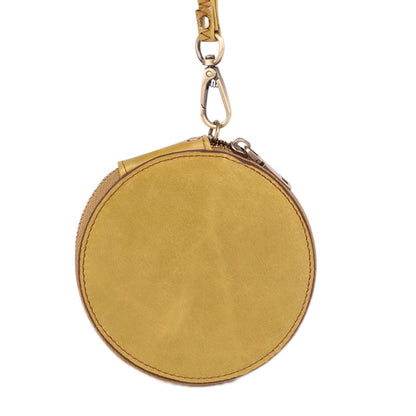 K058 Retro Cute Round Coin Storage Bag Casual Clutch