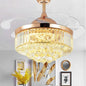 Invisible Crystal Fan LED Chandelier Home Living Room Bedroom Variable Frequency Ceiling Fan Light with Remote Control, 42 inch 115 Three Colors 36W, 42 inch 116 Three Colors 36W, 42 inch 114 Three Colors 36W, 42 inch 112 Three Colors 36W              ...