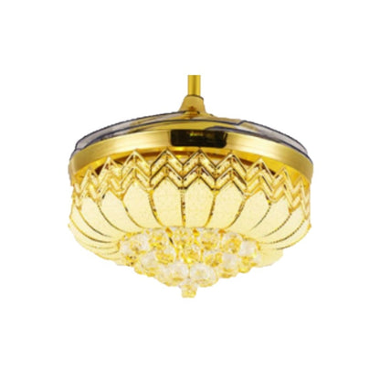 Invisible Crystal Fan LED Chandelier Home Living Room Bedroom Variable Frequency Ceiling Fan Light with Remote Control, 42 inch 115 Three Colors 36W, 42 inch 116 Three Colors 36W, 42 inch 114 Three Colors 36W, 42 inch 112 Three Colors 36W              ...