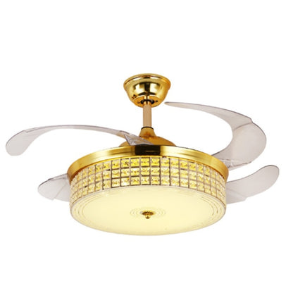 Invisible Crystal Fan LED Chandelier Home Living Room Bedroom Variable Frequency Ceiling Fan Light with Remote Control, 42 inch 115 Three Colors 36W, 42 inch 116 Three Colors 36W, 42 inch 114 Three Colors 36W, 42 inch 112 Three Colors 36W              ...