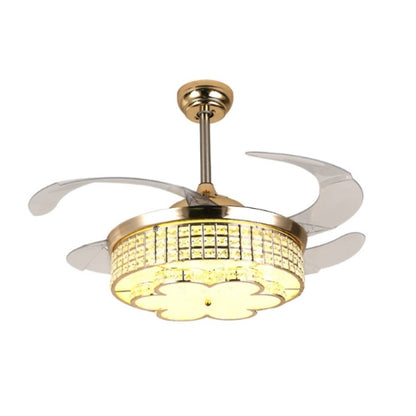 Invisible Crystal Fan LED Chandelier Home Living Room Bedroom Variable Frequency Ceiling Fan Light with Remote Control, 42 inch 115 Three Colors 36W, 42 inch 116 Three Colors 36W, 42 inch 114 Three Colors 36W, 42 inch 112 Three Colors 36W              ...