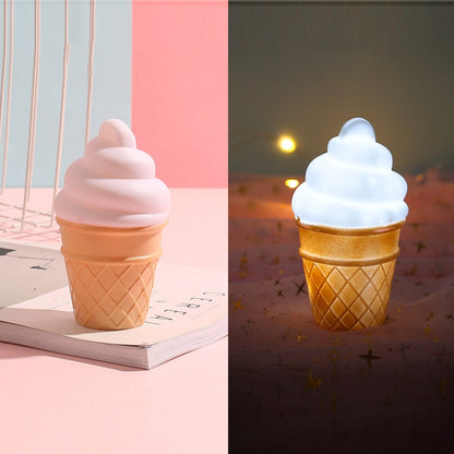 3 PCS Cartoon Eis Nachtlicht Kinderzimmer LED-Licht, Blau, Weiß, Rosa