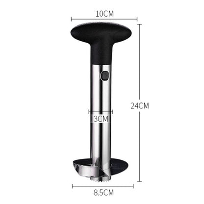 2 PCS Stainless Steel Pineapple Peeler Slicers Fruit Cutter Kitchen Tools, Pineapple Corer Slicer (Black handle), Pineapple Corer Slicer (Yellow handle)