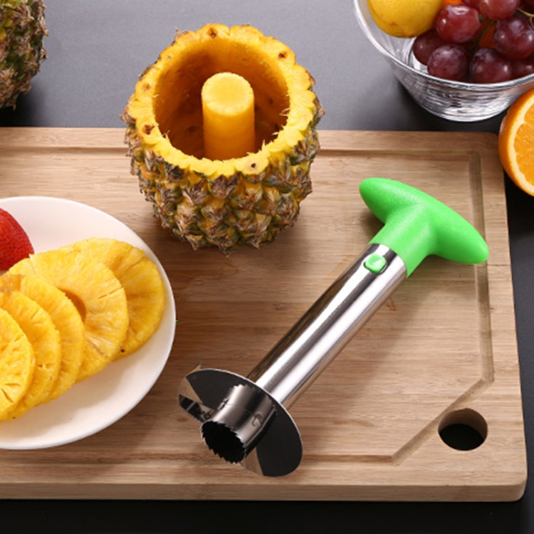 2 PCS Stainless Steel Pineapple Peeler Slicers Fruit Cutter Kitchen Tools, Pineapple Corer Slicer (Black handle), Pineapple Corer Slicer (Yellow handle)