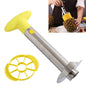 2 PCS Stainless Steel Pineapple Peeler Slicers Fruit Cutter Kitchen Tools, Pineapple Corer Slicer (Black handle), Pineapple Corer Slicer (Yellow handle)