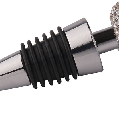 Rotweinverschluss mit Kristallkugel, Diamant, Zinklegierung, Metall, versiegelter Weinkorken, Weiß, Rosa, Dunkelrot, Schwarz, Hellschwarz, AB, Seeblau