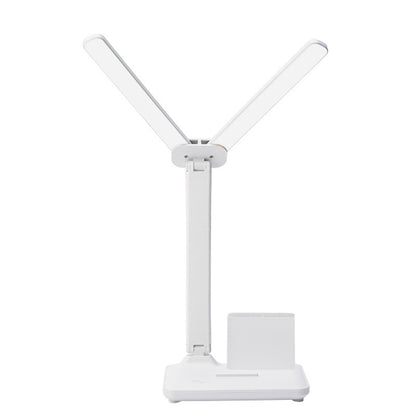 LED-Schreibtischlampe mit Doppelkopfbeleuchtung und Ladefunktion, Stil:, Plug-in-Version + Kabel, wiederaufladbar 3600 mAh + Kabel, wiederaufladbar 4000 mAh + Kabel