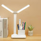 LED-Schreibtischlampe mit Doppelkopfbeleuchtung und Ladefunktion, Stil:, Plug-in-Version + Kabel, wiederaufladbar 3600 mAh + Kabel, wiederaufladbar 4000 mAh + Kabel