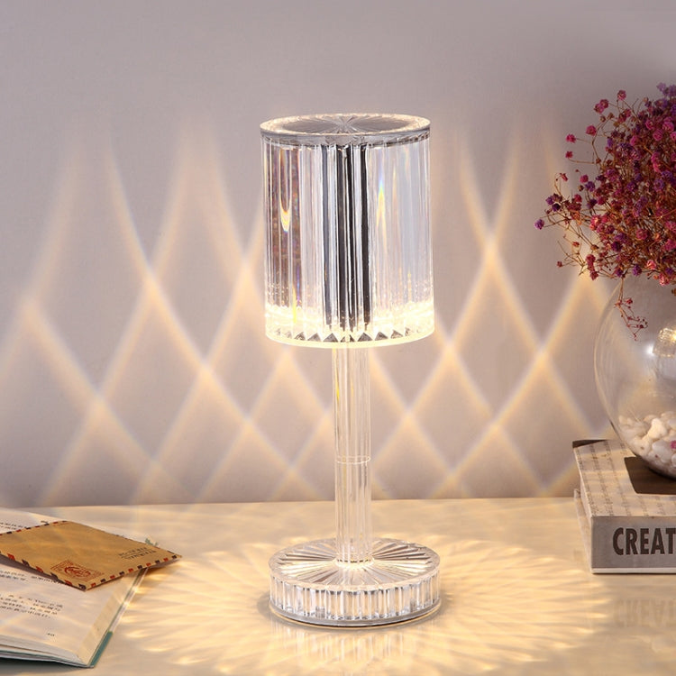 Tischlampe mit Touch-Diamantkristall und USB-Aufladung, Aufladen über USB (RGB mit Fernbedienung, 16 Farben)