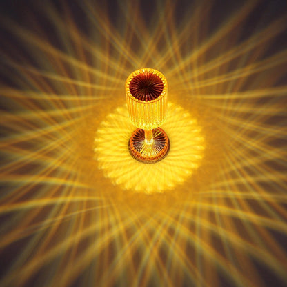 Tischlampe mit Touch-Diamantkristall und USB-Aufladung, Aufladen über USB (RGB mit Fernbedienung, 16 Farben)