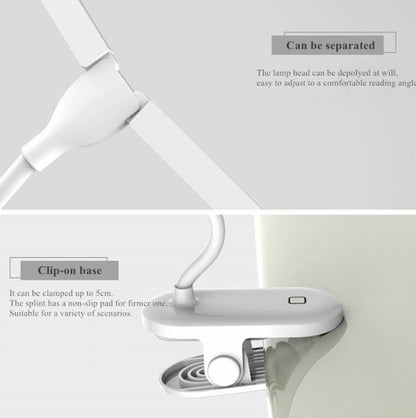TD5 Doppellampenkopf USB-Desktop-Clip-Tischlampe, Stil:, Wiederaufladbare Version (Pink), Wiederaufladbare Version (Grün), Plug-in-Version (Schwarz)