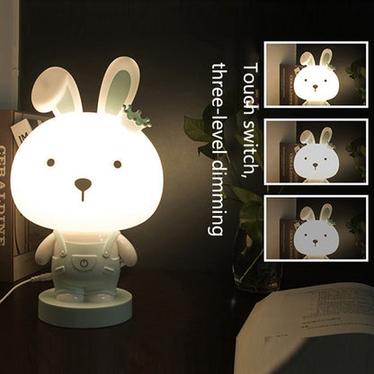 3W Cartoon Crown Pet USB Touch Control Nachtlicht, Kaninchen Pink, Kaninchen Grau, Kaninchen Hellblau, Bär Pink, Bär Grau, Bär Kaffee, Kuh Pink, Kuh Kaffee, Kuh Grün, Tiger Pink, Tiger Kaffee, Tiger Grün