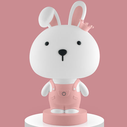 3W Cartoon Crown Pet USB Touch Control Nachtlicht, Kaninchen Pink, Kaninchen Grau, Kaninchen Hellblau, Bär Pink, Bär Grau, Bär Kaffee, Kuh Pink, Kuh Kaffee, Kuh Grün, Tiger Pink, Tiger Kaffee, Tiger Grün