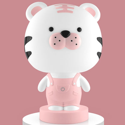 3W Cartoon Crown Pet USB Touch Control Nachtlicht, Kaninchen Pink, Kaninchen Grau, Kaninchen Hellblau, Bär Pink, Bär Grau, Bär Kaffee, Kuh Pink, Kuh Kaffee, Kuh Grün, Tiger Pink, Tiger Kaffee, Tiger Grün
