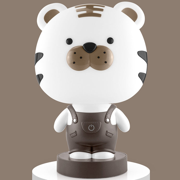 3W Cartoon Crown Pet USB Touch Control Nachtlicht, Kaninchen Pink, Kaninchen Grau, Kaninchen Hellblau, Bär Pink, Bär Grau, Bär Kaffee, Kuh Pink, Kuh Kaffee, Kuh Grün, Tiger Pink, Tiger Kaffee, Tiger Grün