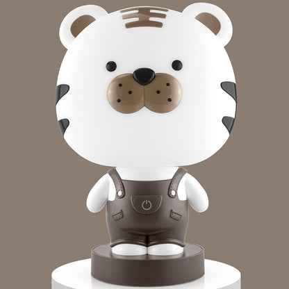 3W Cartoon Crown Pet USB Touch Control Nachtlicht, Kaninchen Pink, Kaninchen Grau, Kaninchen Hellblau, Bär Pink, Bär Grau, Bär Kaffee, Kuh Pink, Kuh Kaffee, Kuh Grün, Tiger Pink, Tiger Kaffee, Tiger Grün