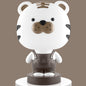 3W Cartoon Crown Pet USB Touch Control Nachtlicht, Kaninchen Pink, Kaninchen Grau, Kaninchen Hellblau, Bär Pink, Bär Grau, Bär Kaffee, Kuh Pink, Kuh Kaffee, Kuh Grün, Tiger Pink, Tiger Kaffee, Tiger Grün