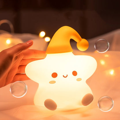 Silicone Star Colorful Bedside Night Light, Spec: