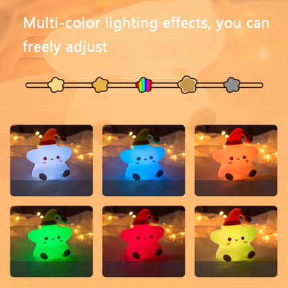 Silicone Star Colorful Bedside Night Light, Spec: